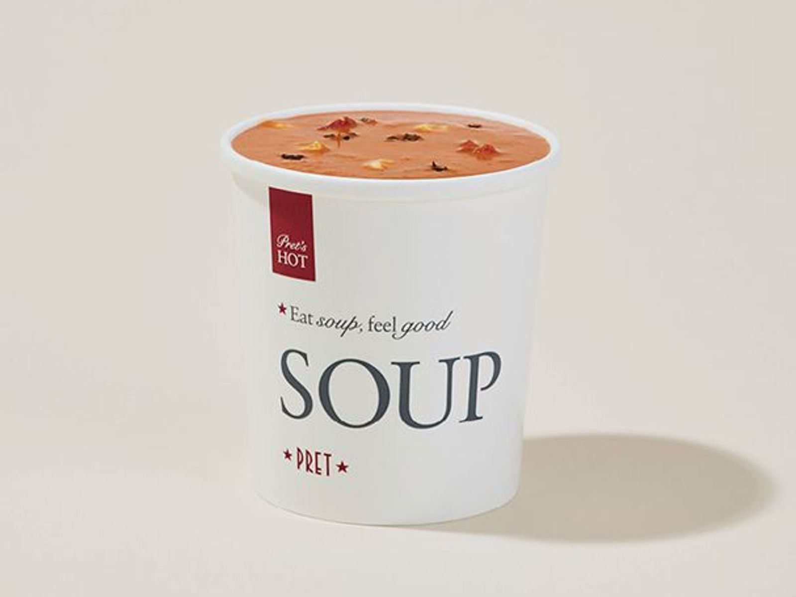 Order Tomato Feta Soup Large food online from Pret A Manger store, New York on bringmethat.com