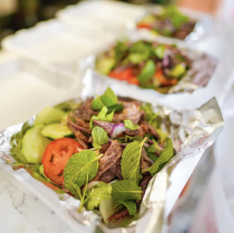 Order BBQ Beef Salad food online from Sri Siam Cafe store, North Hollywood on bringmethat.com