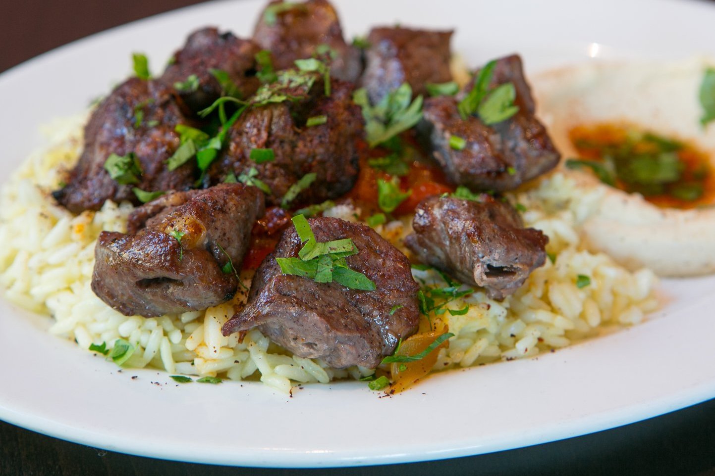 Order GRILLED LAMB PLATE* food online from Garlic Crush store, Bellevue on bringmethat.com