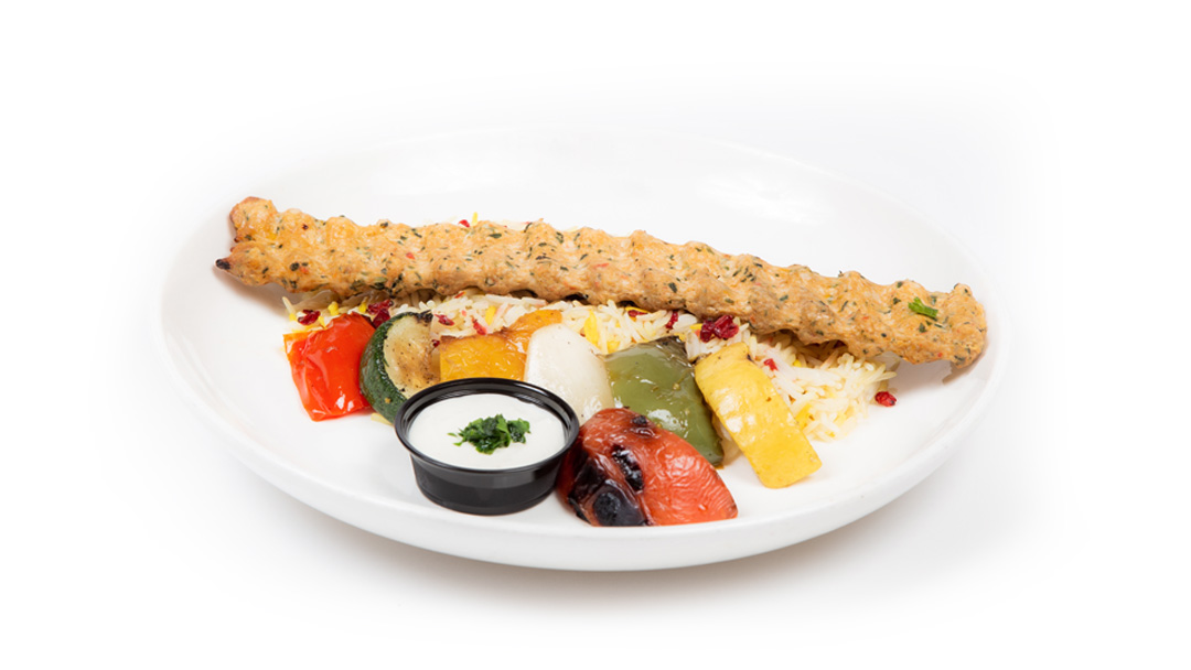 Order Chicken Adana Kabob Plate food online from Fadi Mediterranean Grill store, Houston on bringmethat.com