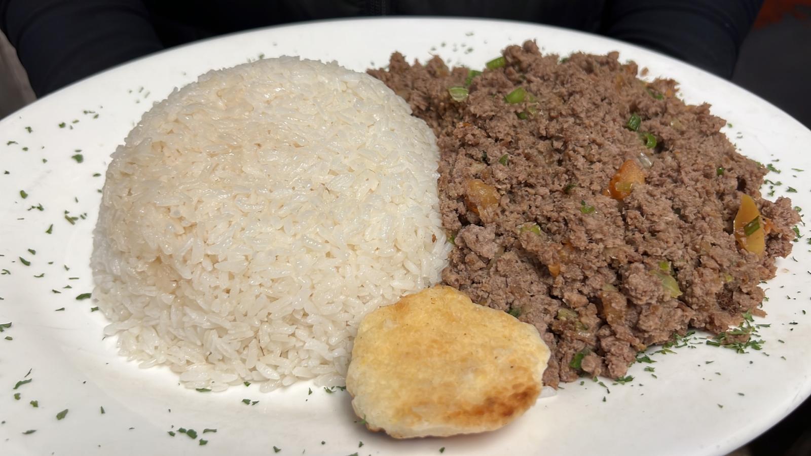 Order Carne Molida con Arroz / Ground Beef with Rice food online from Mr. Mario store, College Point on bringmethat.com