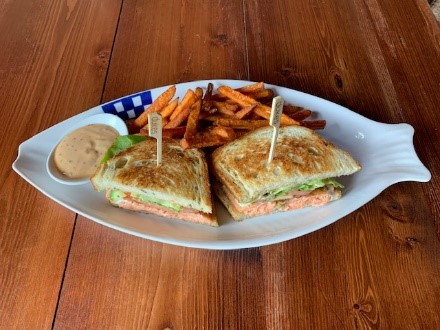 Order Savory Chipotle Wild Salmon Sandwich food online from Duke's Seafood store, Seattle on bringmethat.com