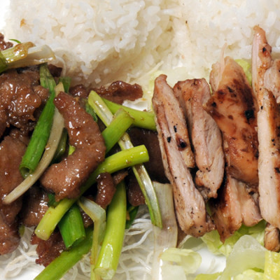 Order Chicken Teriyaki and Mongolian Beef Combo food online from Kobe Restaurant store, Bellevue on bringmethat.com