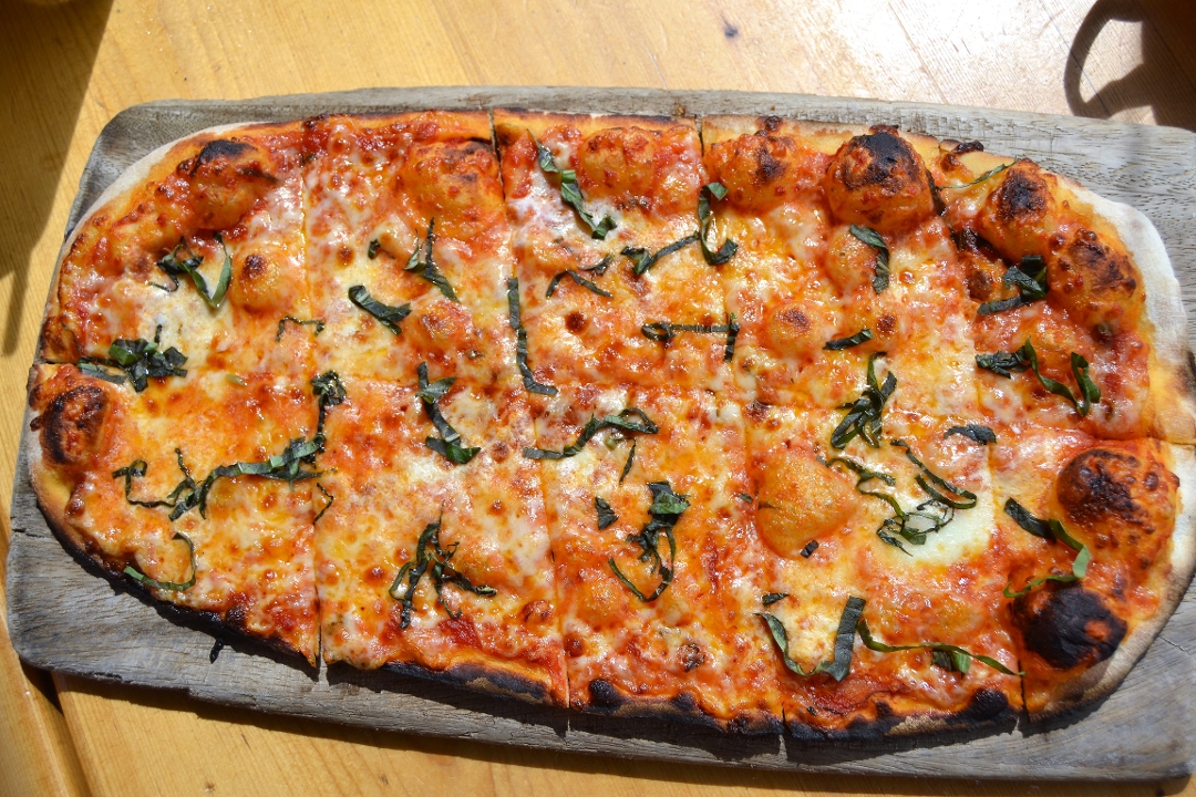 Order Tomato & Mozzarella Pizza (v) food online from Cook store, Needham on bringmethat.com
