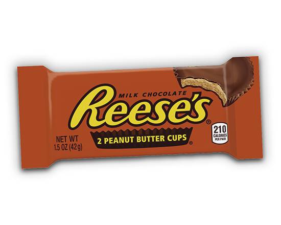 Order Reese's 2 Peanut Butter Cups Standard Size (1.5 oz) food online from Ampm store, Modesto on bringmethat.com
