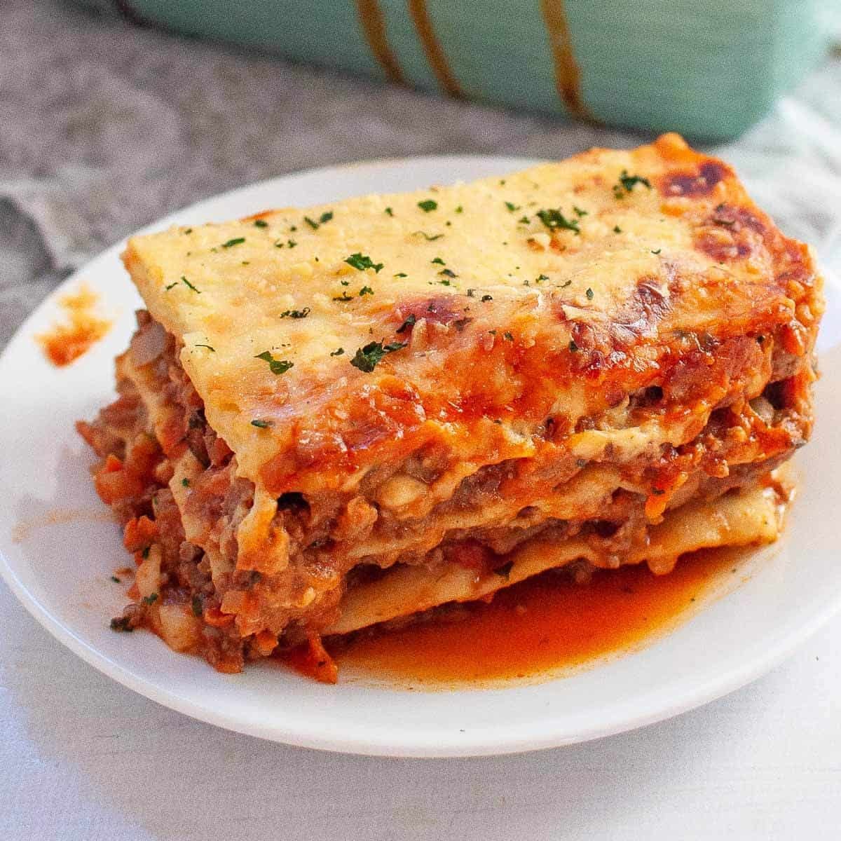 Order Homemade Lasagna - Individual food online from John's Of Arthur Ave Restaurant store, Middletown on bringmethat.com