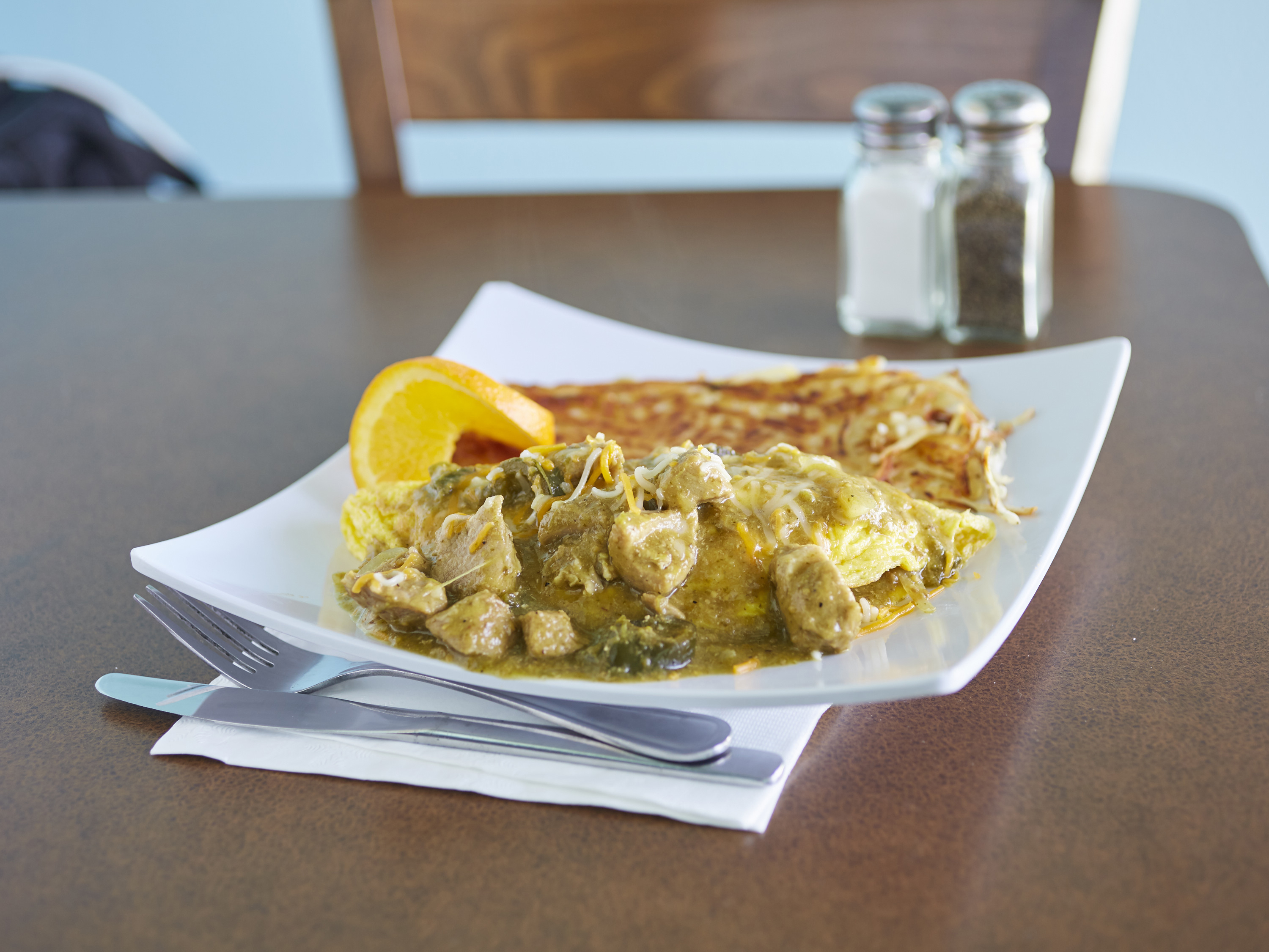 Order Chile Verde Omelette food online from Pacific Cafe store, Oxnard on bringmethat.com