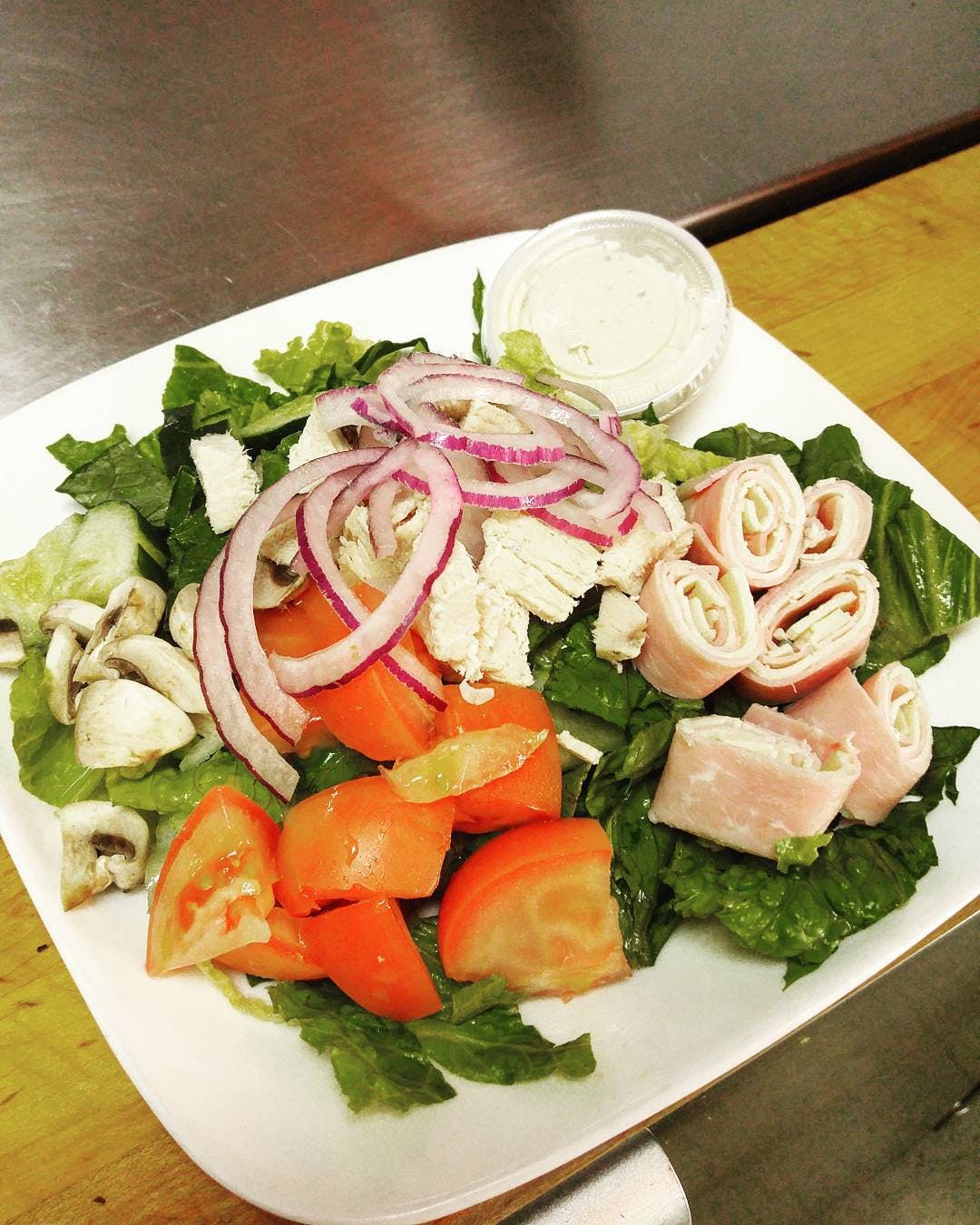 Order 3. Deluxe Antipasto Salad - Small food online from Pizza House store, Cranford on bringmethat.com