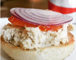 Order White Fish Salad Sandwich food online from Bread Brothers Bagel Cafe store, Brooklyn on bringmethat.com