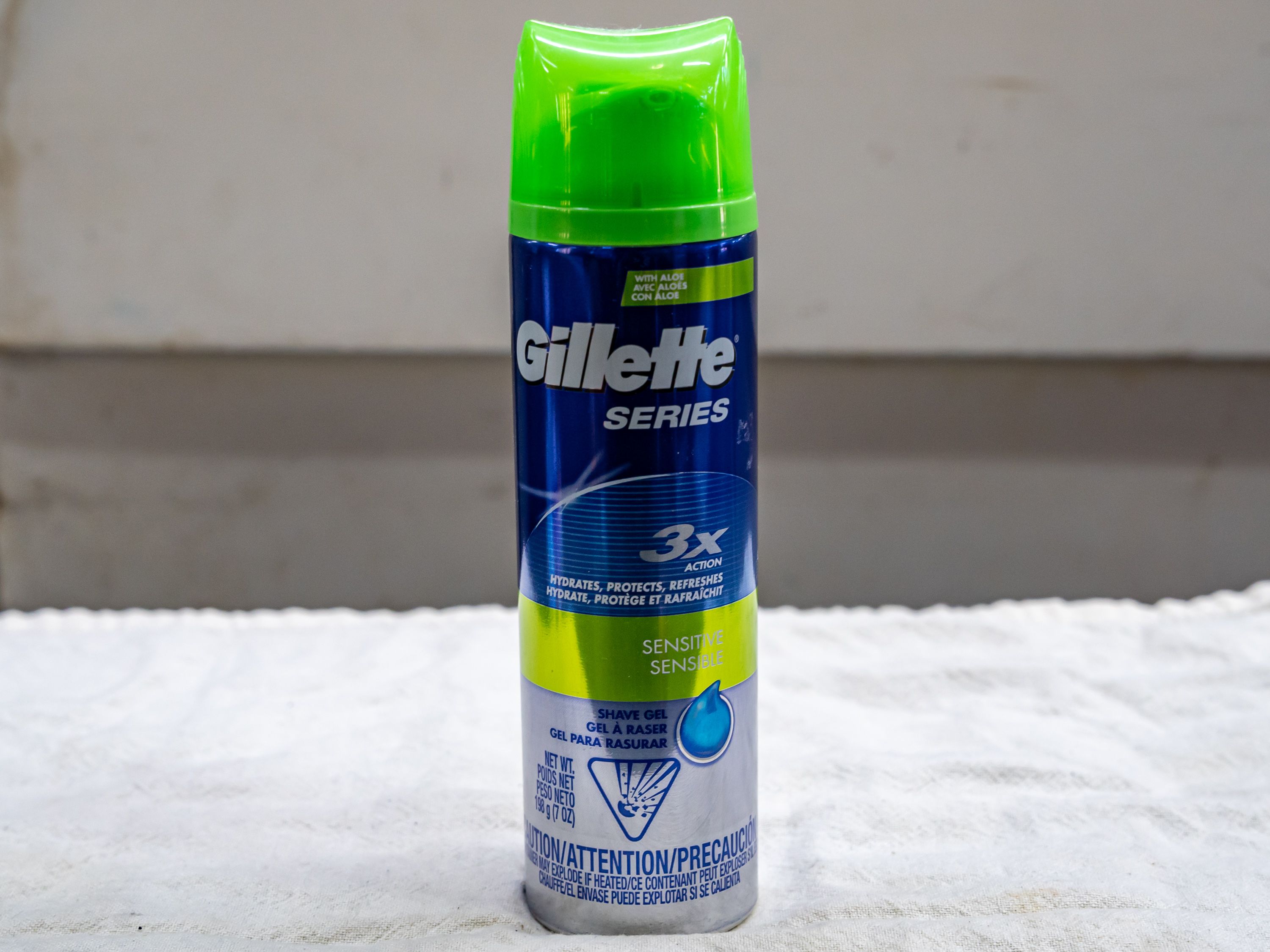 Order Gillette Series Sensitive Skin Shave Gel  -7oz food online from Quentin Deli and Grocery store, Brooklyn on bringmethat.com