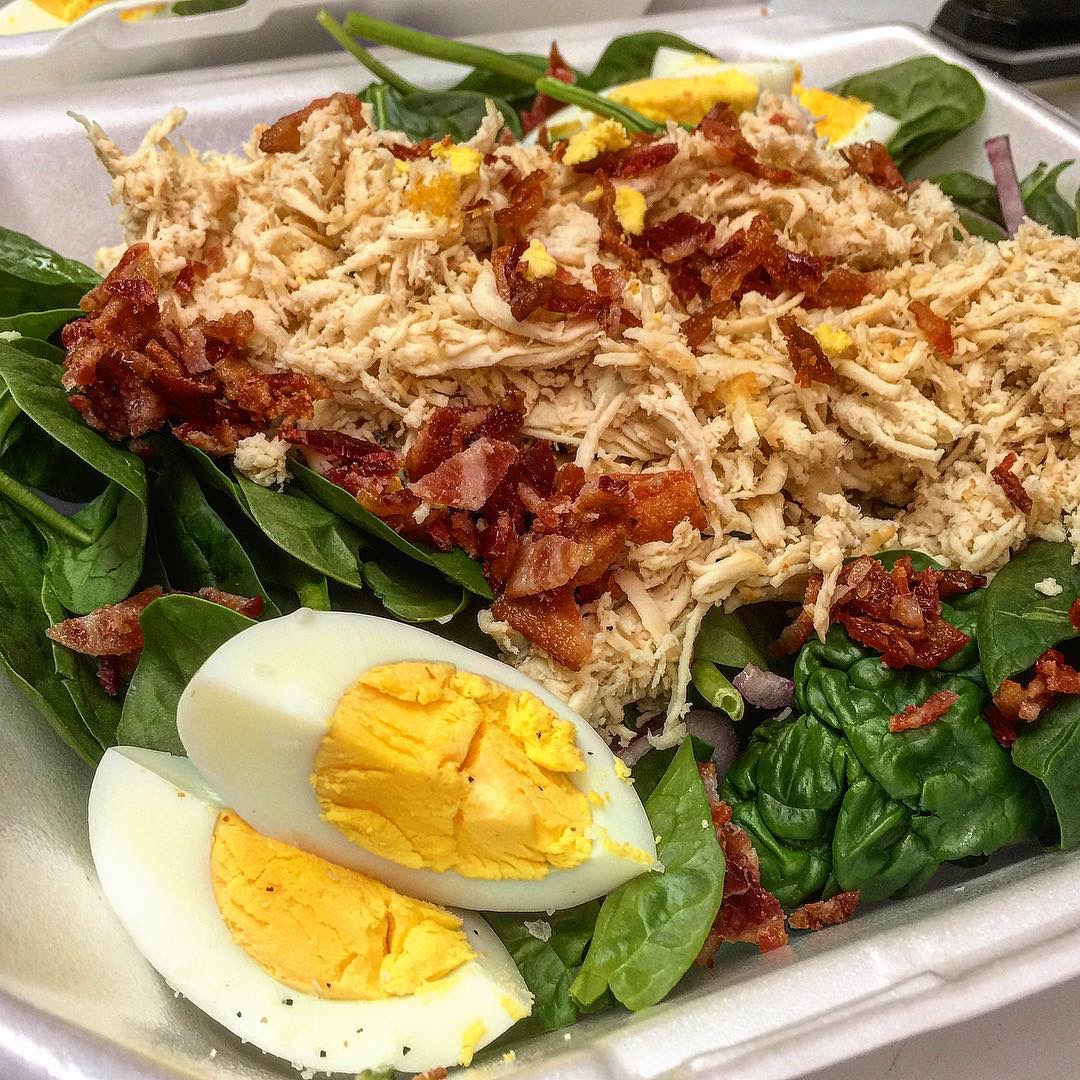 Order Spinach Salad food online from Upper Sandwiches store, Ocean View on bringmethat.com