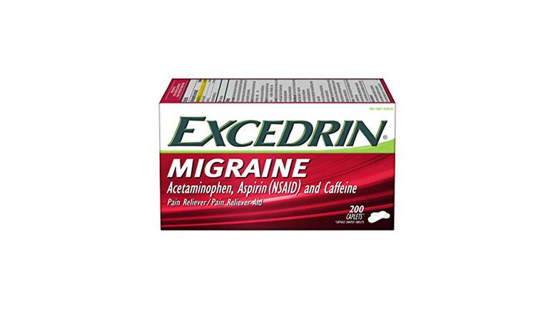 Order Excedrin Migraine Caplets For Migraine Pain Relief- 200 Caplets food online from Trumbull Mobil store, Trumbull on bringmethat.com