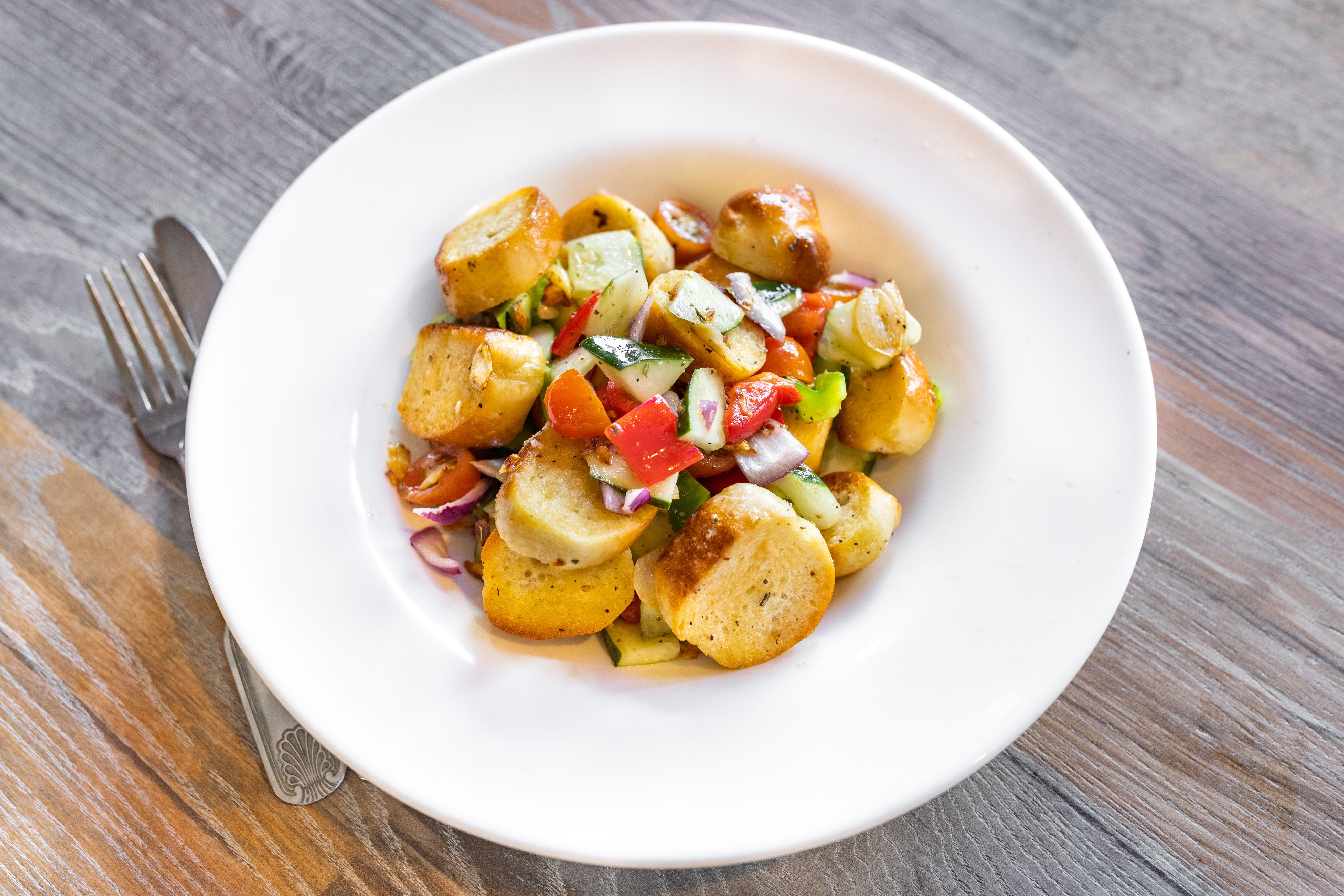 Order Panzanella Salad - Salads food online from Table 42 store, Dover on bringmethat.com