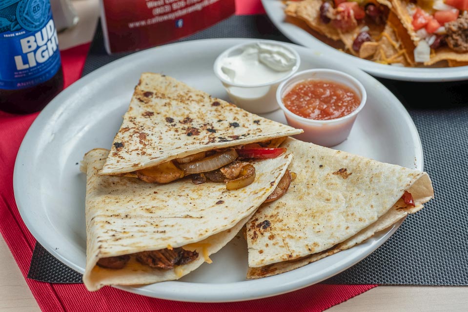 Order Grand Slam Quesadilla food online from Calloway Sports Bar & Grill store, West Columbia on bringmethat.com