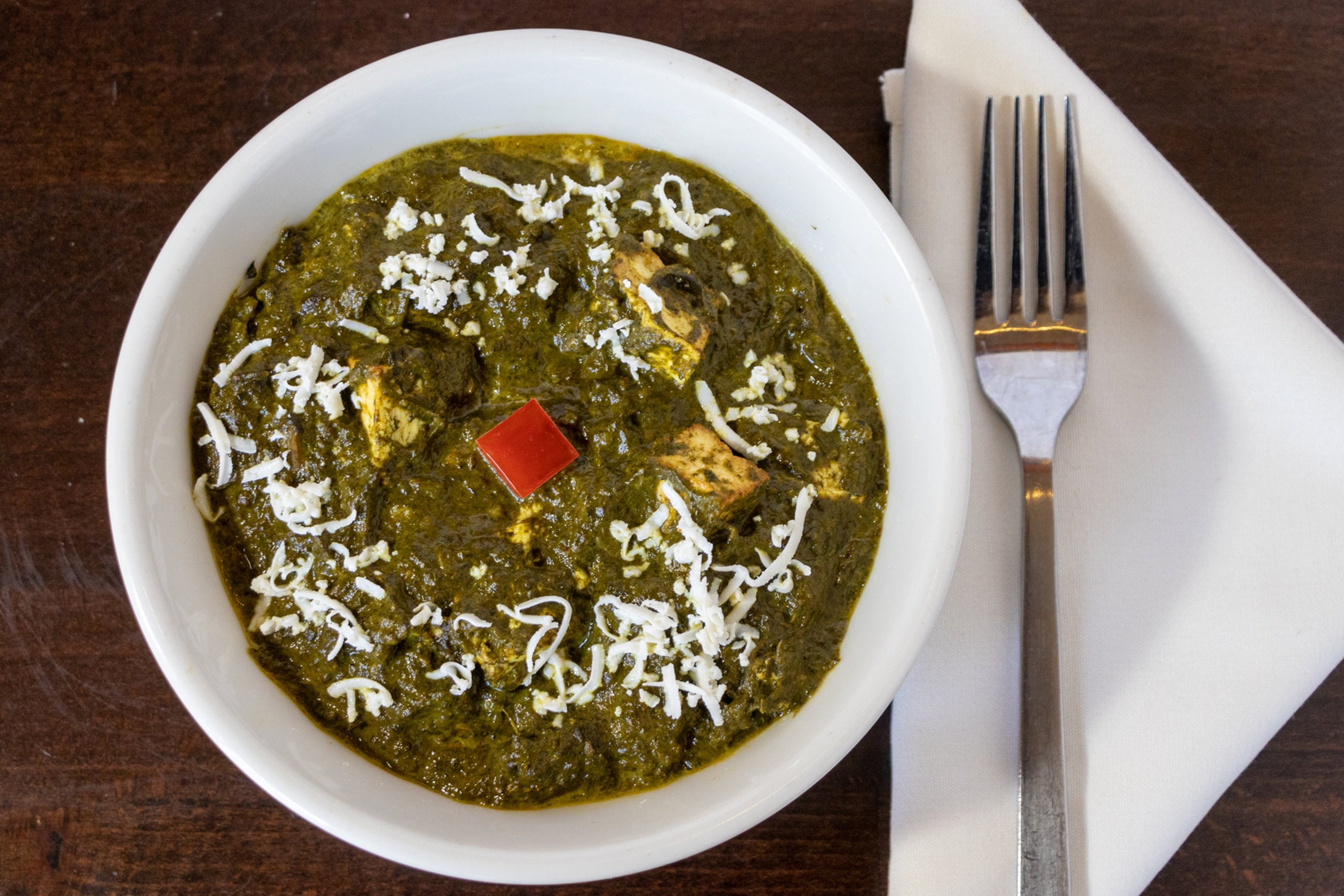 Order Palak Paneer (Spinach ＆ Cheese)   food online from Namastey Patio store, Oakland on bringmethat.com