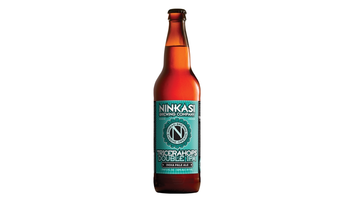 Order Ninkasi Tricerahops Double IPA 6x 12oz Cans food online from Spikes Bottle Shop store, Chico on bringmethat.com
