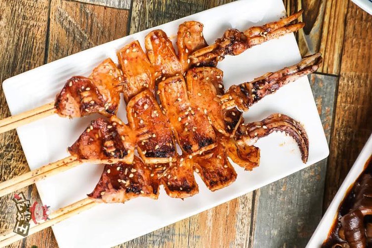 Order Squid Skewer 魷魚串 food online from Teppan Bbq store, Pittsburgh on bringmethat.com