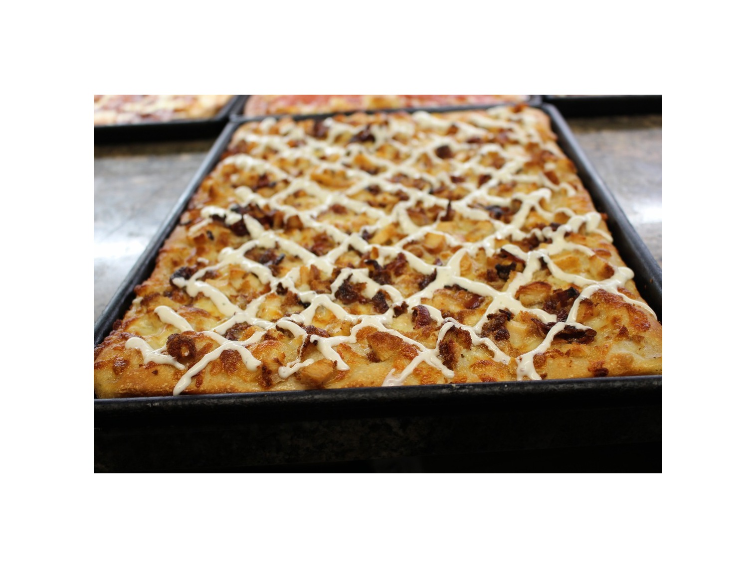 Order Chicken Bacon Ranch Pie - Focaccia Pie food online from Previti Pizza store, New York on bringmethat.com