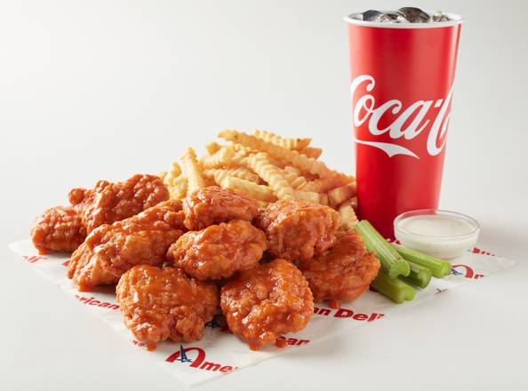 Order Boneless Meal (Fries + Drink) food online from American Deli - Perry store, Perry on bringmethat.com