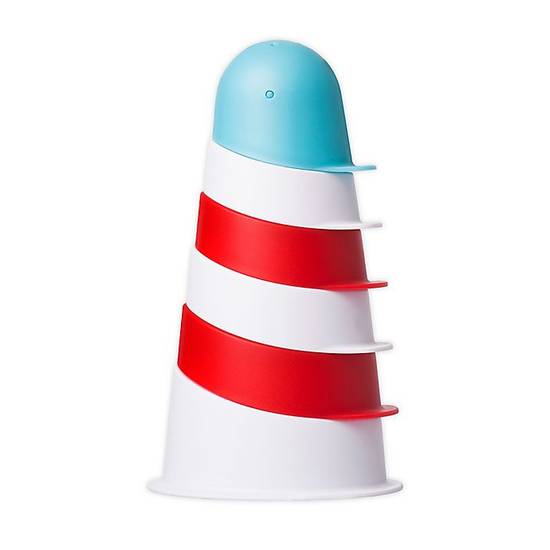 Order Ubbi® 6-Piece Lighthouse Stacking Cups Bath Toy in Red/White/Blue food online from Buybuy Baby store, Mason on bringmethat.com
