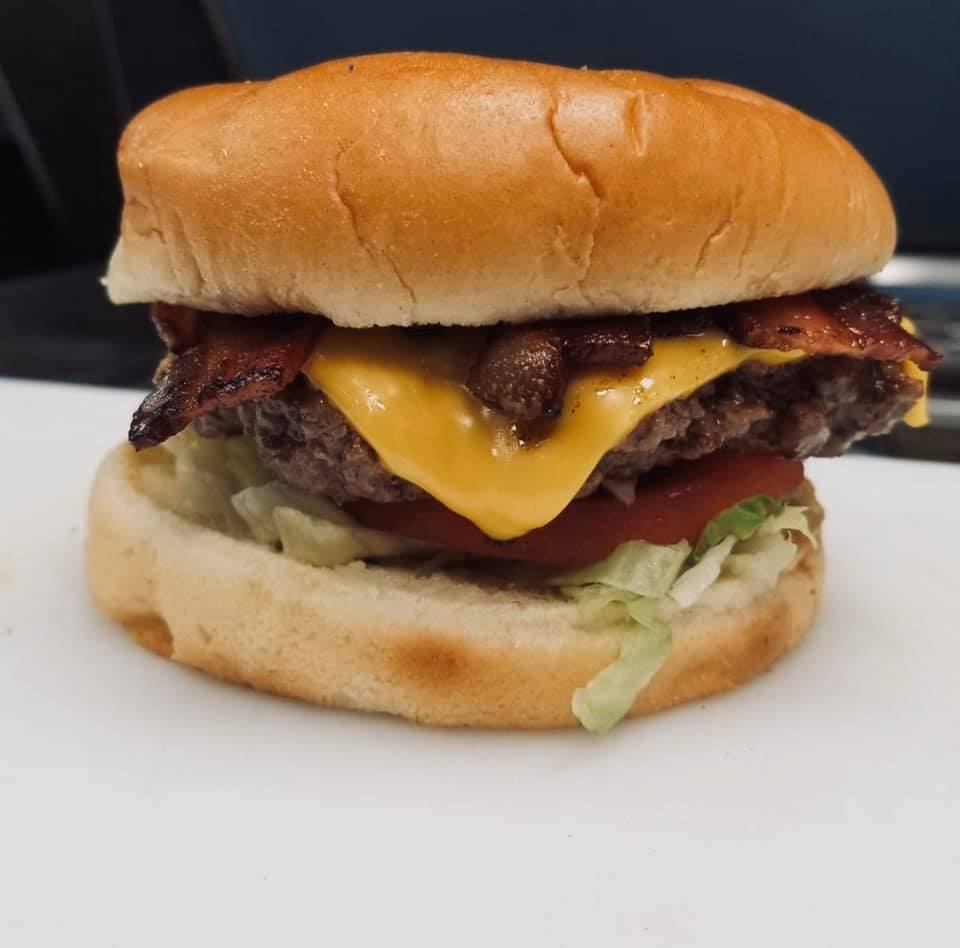 Order Bacon Cheeseburger food online from Aladdin Cafe store, Knoxville on bringmethat.com
