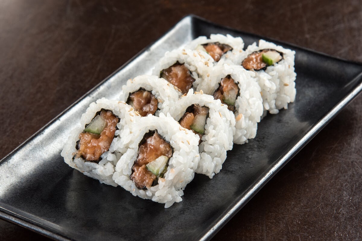 Order SPICY SALMON ROLL food online from Benihana store, Anchorage on bringmethat.com