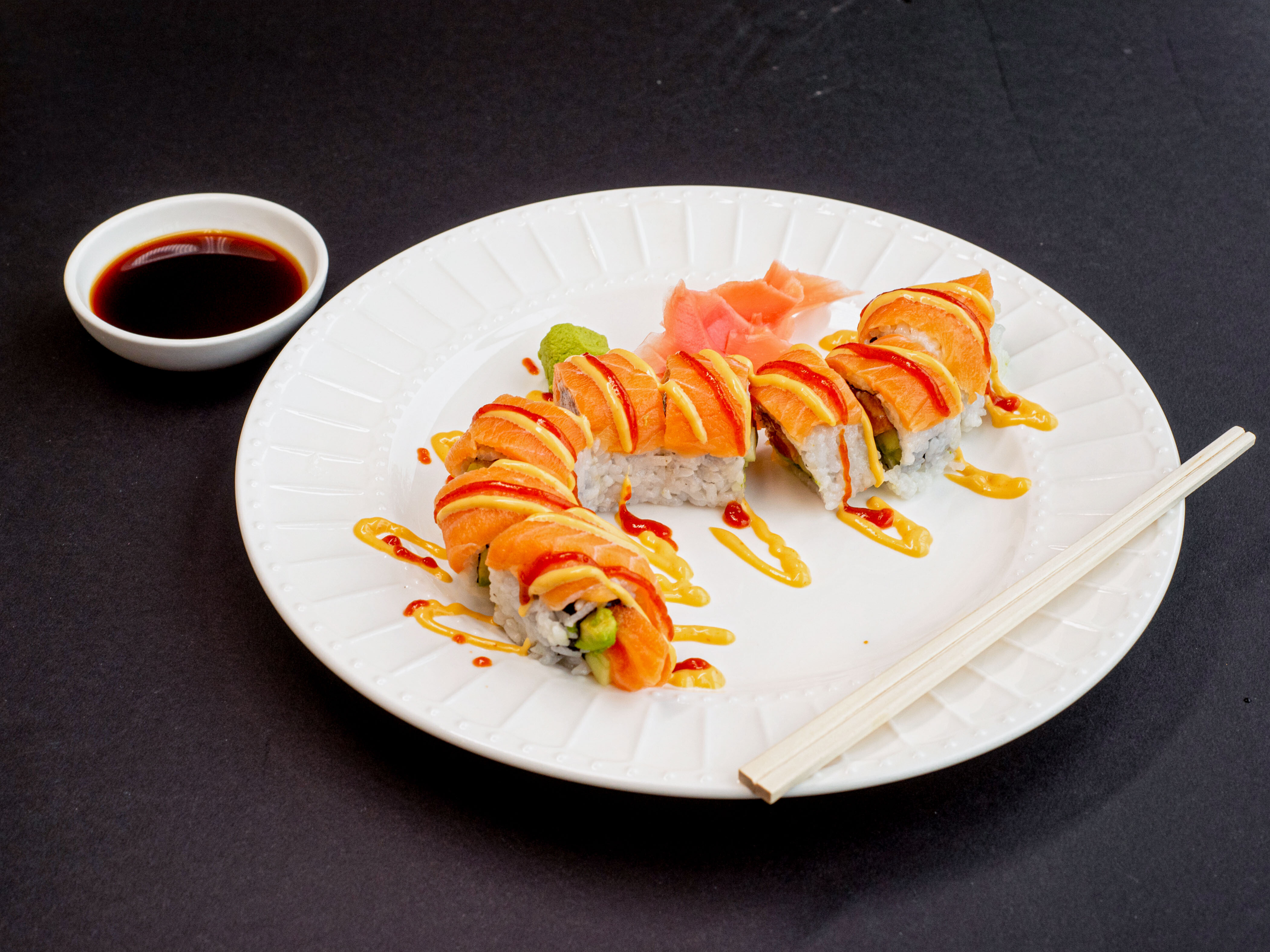 Order Salmon Special food online from Maje Sushi store, West Lafayette on bringmethat.com