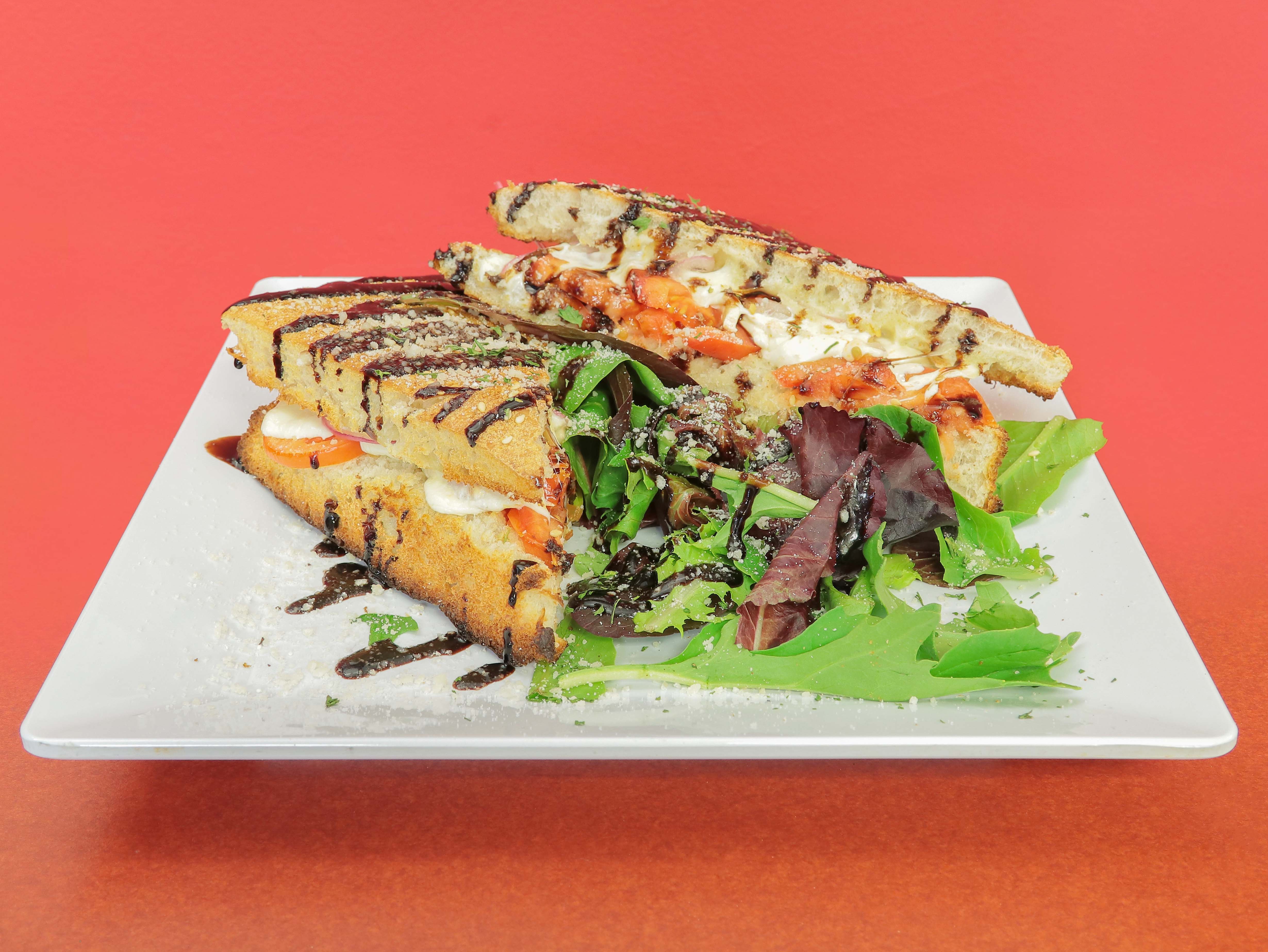 Order The Pomodoro Panini food online from The Red Tomato Pizzeria Llc store, Orefield on bringmethat.com