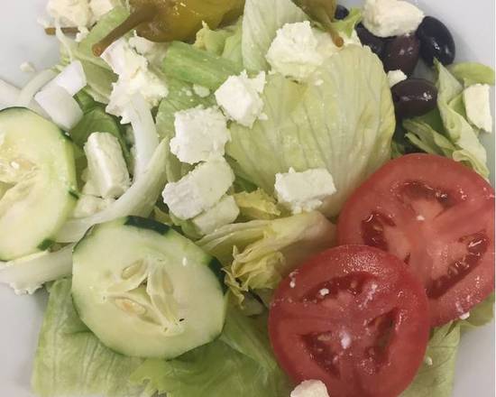 Order Greek Salad food online from Divano's Pizzeria store, Town of Garner on bringmethat.com