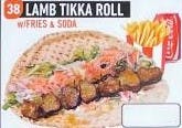 Order #38 Lamb Tikka Roll food online from Jersey Kabob Platter & Pizza store, Monroe Township on bringmethat.com