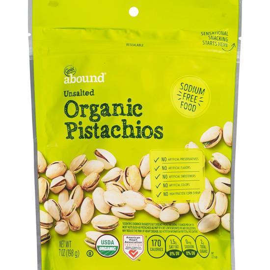 Order Gold Emblem Abound Unsalted Organic Pistachios, 7 OZ food online from Cvs store, LAKEWOOD on bringmethat.com