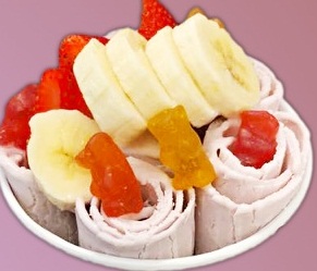 Order Purple Haze Rolled Ice Cream food online from Tea & Crepe Cafe store, Grand Forks on bringmethat.com