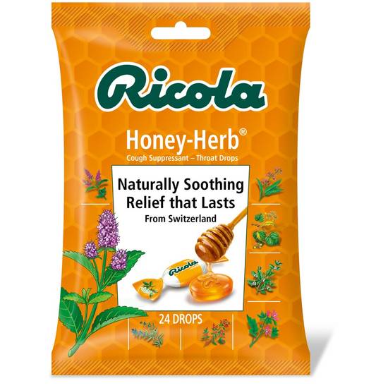 Order RICOLA Honey Herb Throat Drops (24 ct) food online from Rite Aid store, BETHEL PARK on bringmethat.com