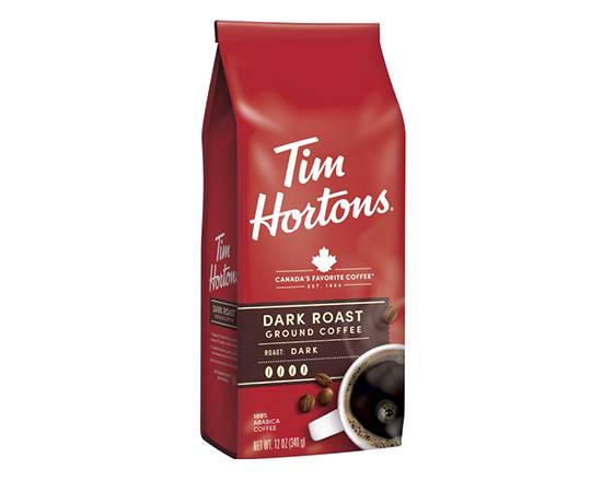 Order Dark Roast Ground Coffee, 12oz Bag food online from Tim Horton store, Jamestown on bringmethat.com