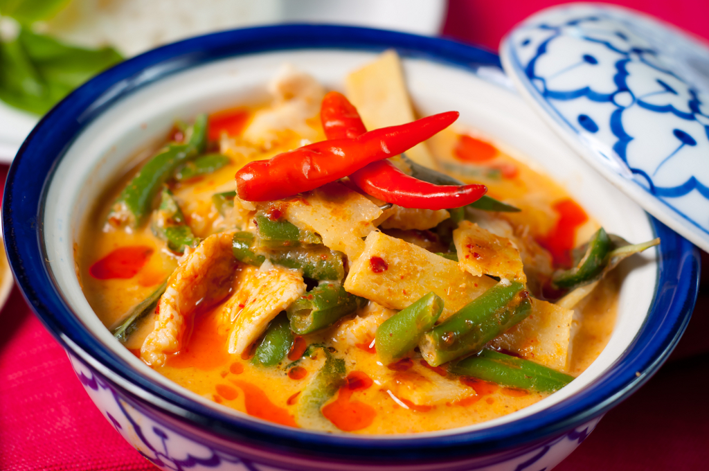 Order Red Curry food online from Thai Topaz store, San Antonio on bringmethat.com