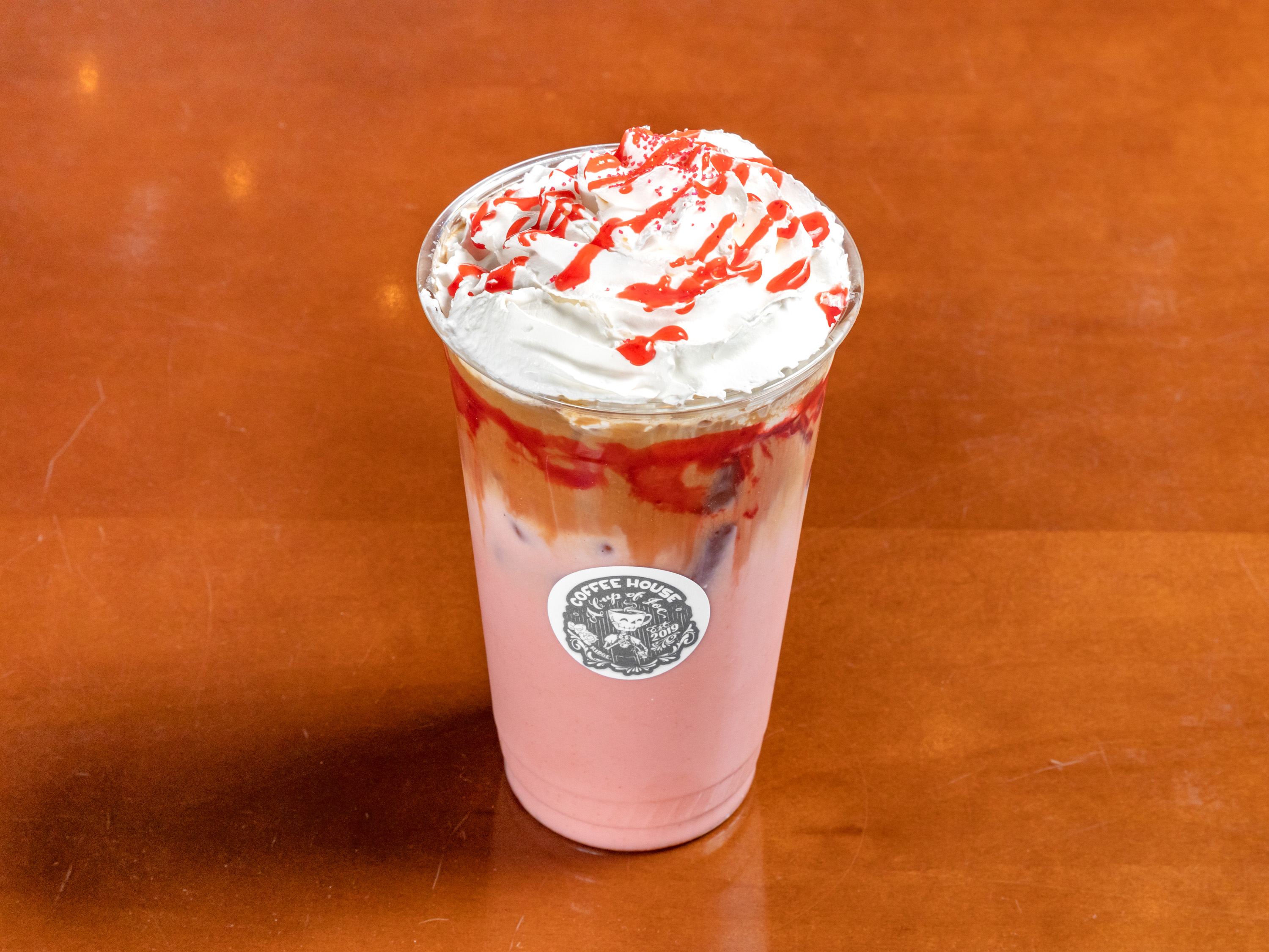 Order Red Velvet Latte Iced food online from A Cup Of Joe store, Chicago on bringmethat.com