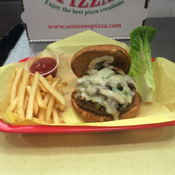 Order Seniore's Burger Special food online from Seniores Pizza store, San Mateo on bringmethat.com