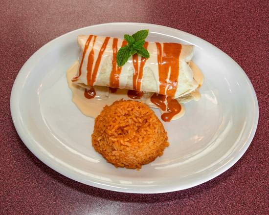 Order Seafood Burrito food online from El Jinete Mexican Restaurant store, Dawsonville on bringmethat.com