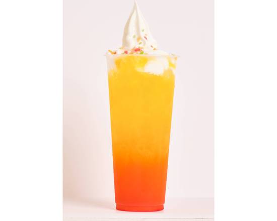 Order Mango Soda Float with vanilla ice cream food online from Aqua S store, Dallas on bringmethat.com