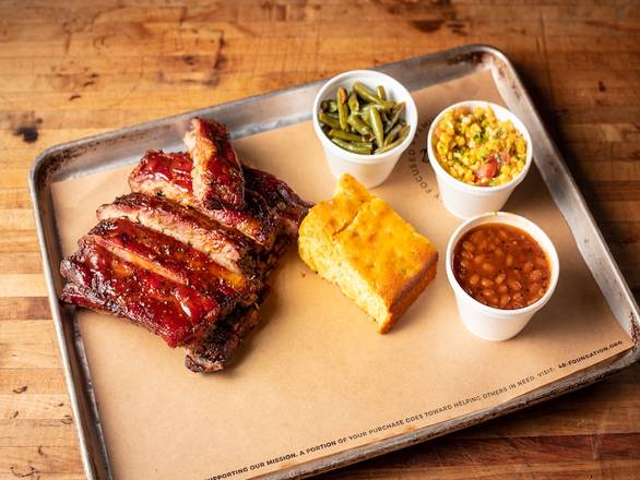 Order 1/2 Rack of St. Louis Style Ribs Platter food online from 4 Rivers Smokehouse store, Orange Park on bringmethat.com