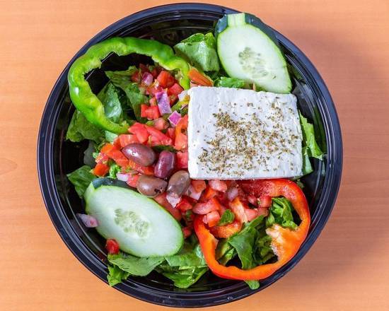 Order Greek Salad with Pith Bread food online from Everest Burgers store, Santa Clarita on bringmethat.com