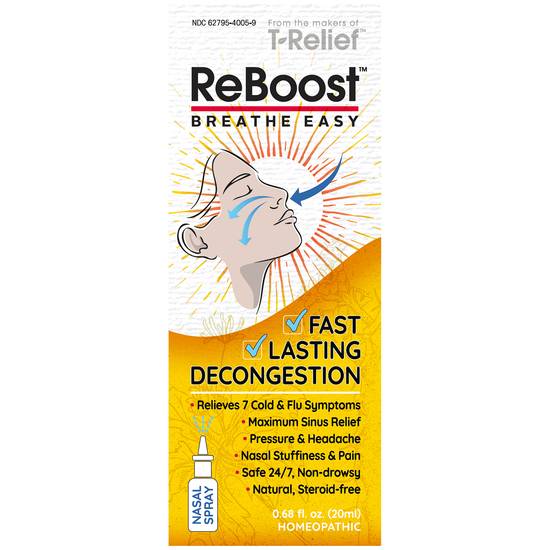 Order ReBoost Decongestion Echinacea Plus 6 Nasal Spray (20 ml) food online from Rite Aid store, BETHEL PARK on bringmethat.com