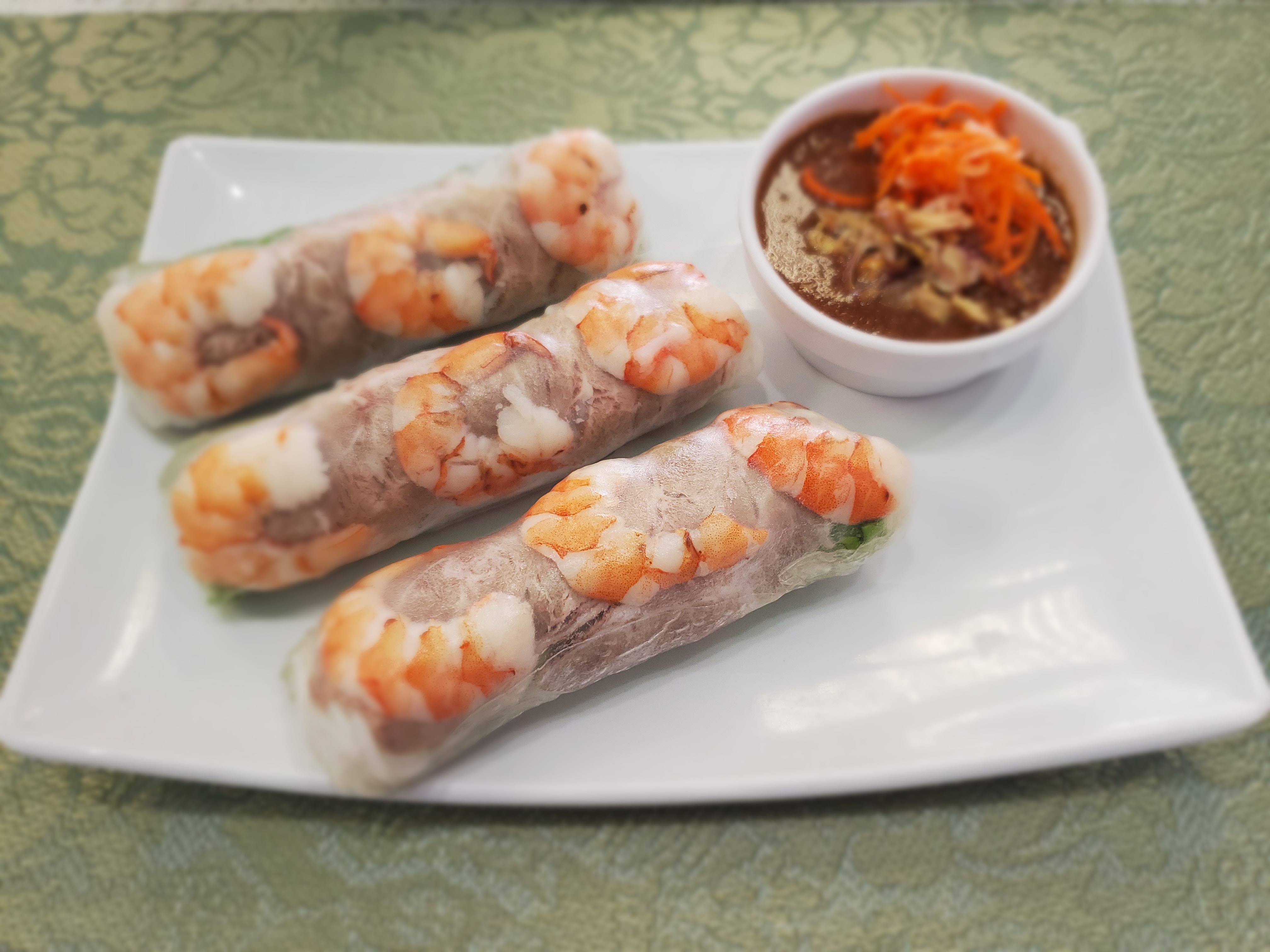 Order A2. Spring Rolls with Shrimp and Pork food online from Pho Saigon Le store, Victorville on bringmethat.com