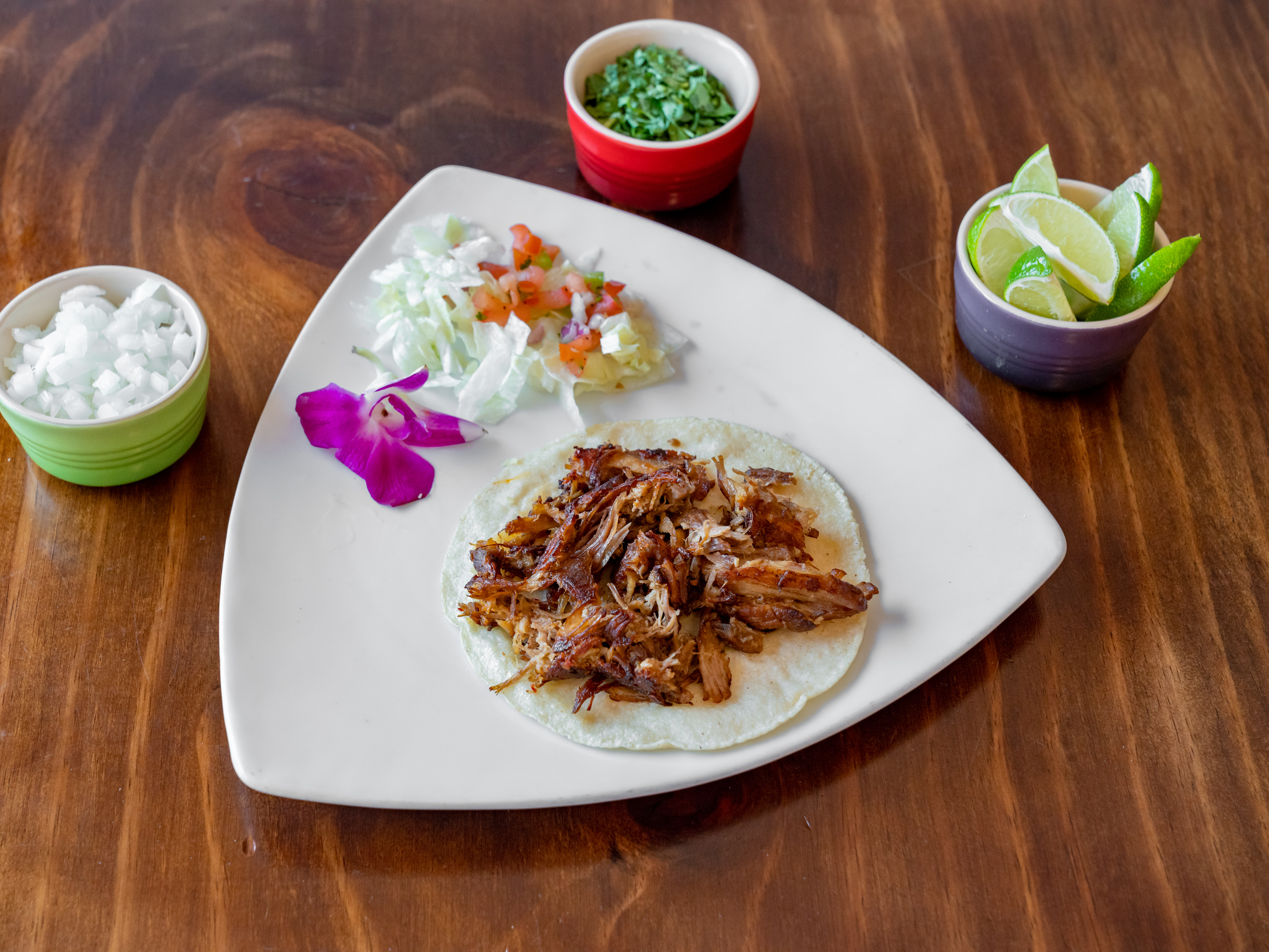 Order Carnitas Taco food online from La Tequila Restaurant store, Buellton on bringmethat.com