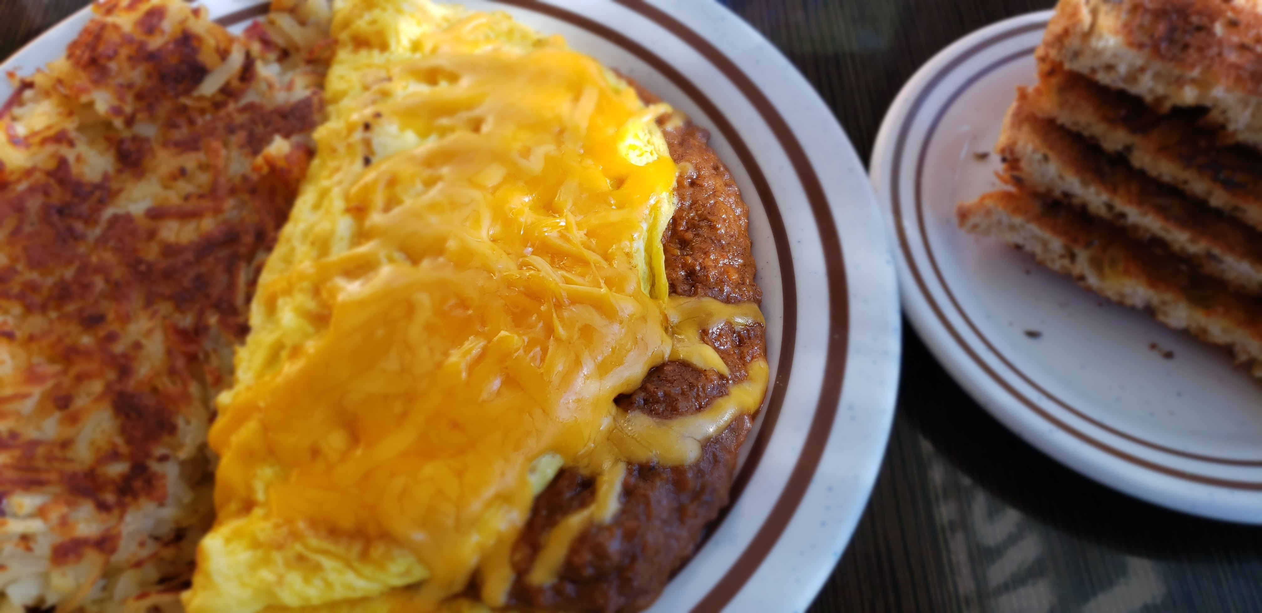 Order Chili Cheese Omelettle food online from Breakfast Cafe store, Oak Park on bringmethat.com