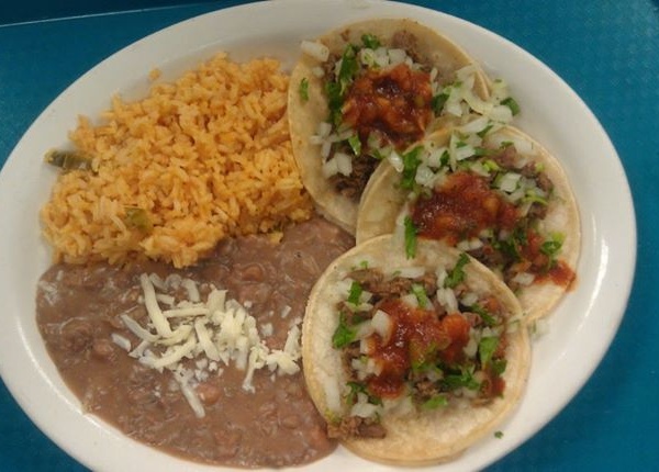 Order 3 Pieces Soft Tacos Combo Plate food online from El Patio store, Montebello on bringmethat.com