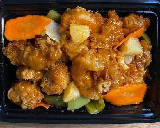 Order Sweet & Sour Chicken food online from Little Chef Chinese Takeout @Aztec Food Hub store, San Diego on bringmethat.com