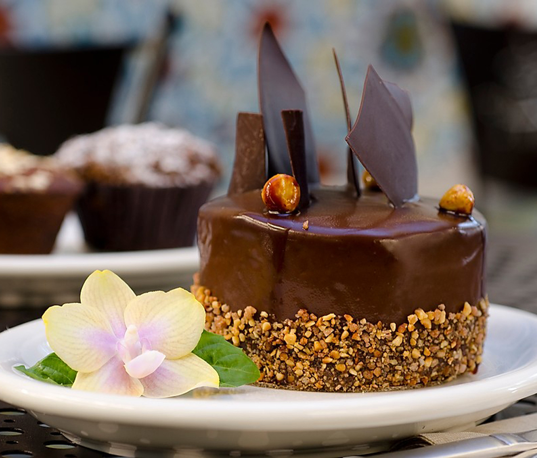 Order Chocolate Hazelnut Cake (individual) food online from Urth Caffe store, Beverly Hills on bringmethat.com