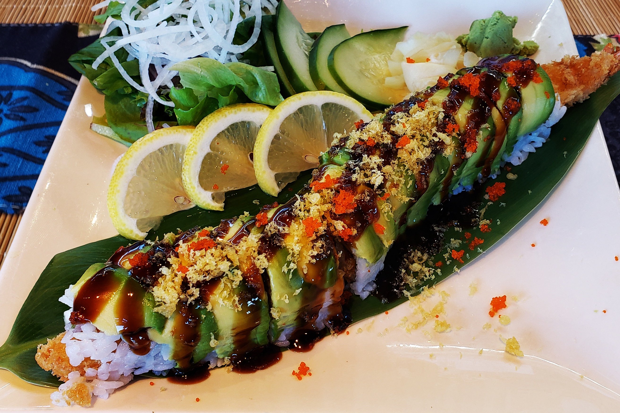 Order Green Dragon Roll food online from Chiwa Bistro store, Newark on bringmethat.com
