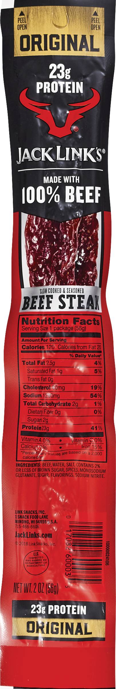 Order Jack Link's Beef Steak, Original, 2 OZ food online from Cvs store, FALLON on bringmethat.com